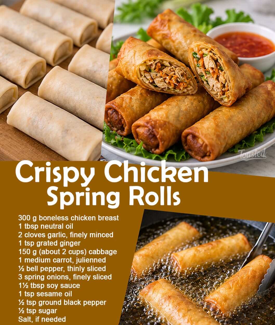 Crispy Chicken Spring Rolls